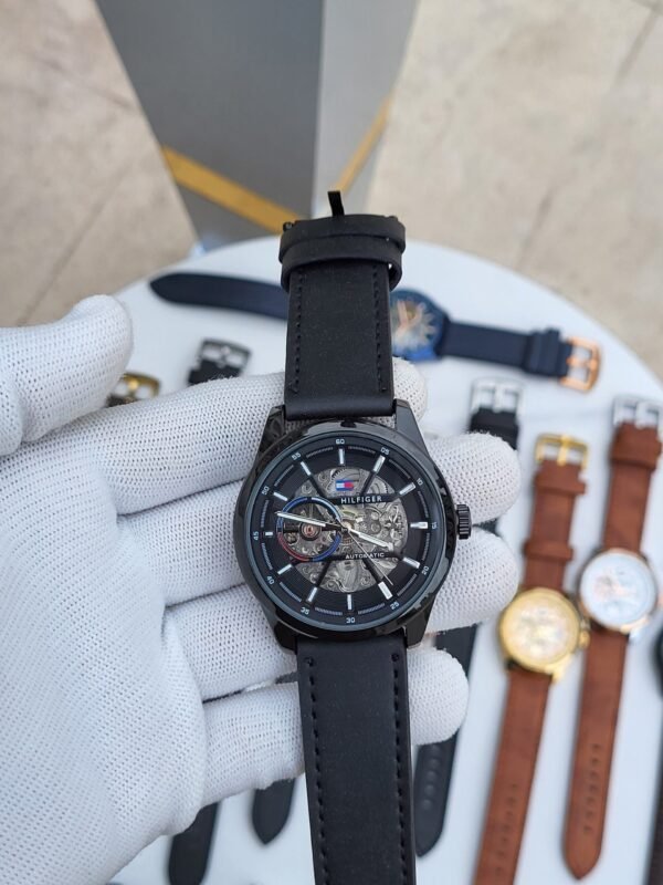 Tommy_Hilfiger Automatic Leather Belt Black 143 - Image 4