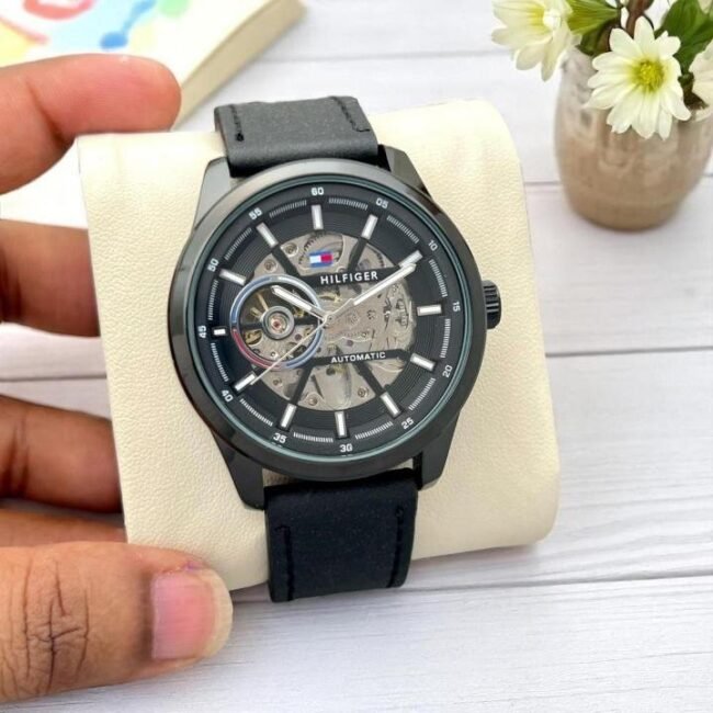 Tommy_Hilfiger Automatic Leather Belt Black 143