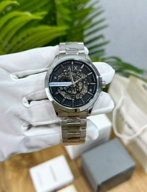 ARMANI EXCHANGE SILVER BLACK OPEN HEART SERIES